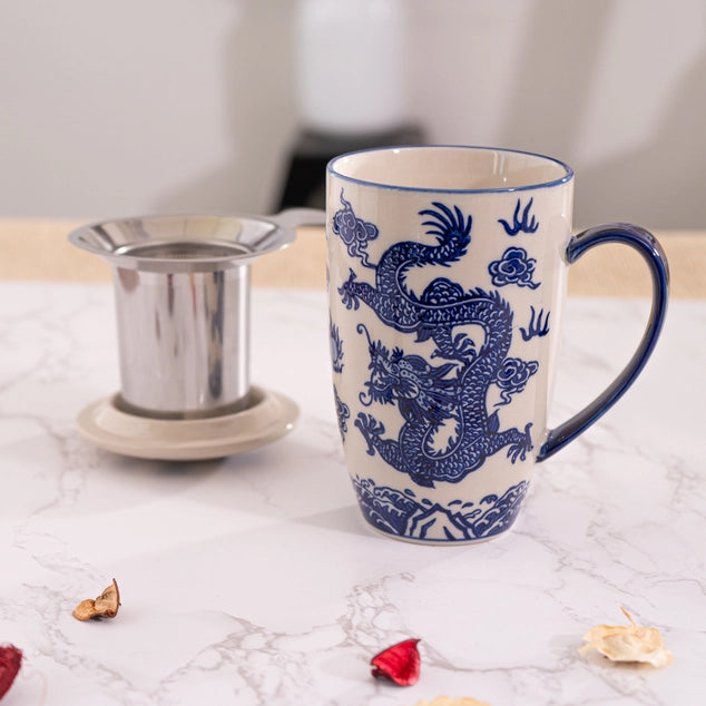 dragon tea mug with infuser 