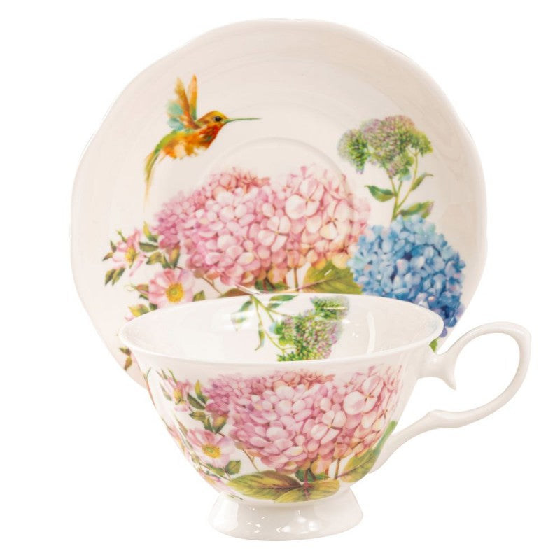 Hydrangea Cup &amp; Saucer