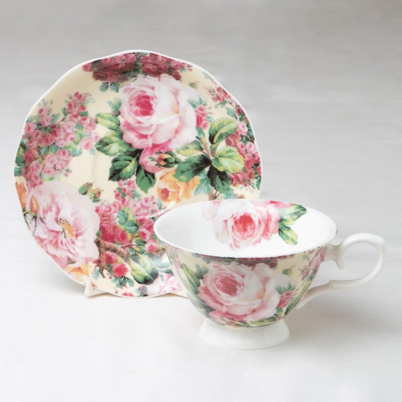 Victorian Vintage Rose Cup &amp; Saucer