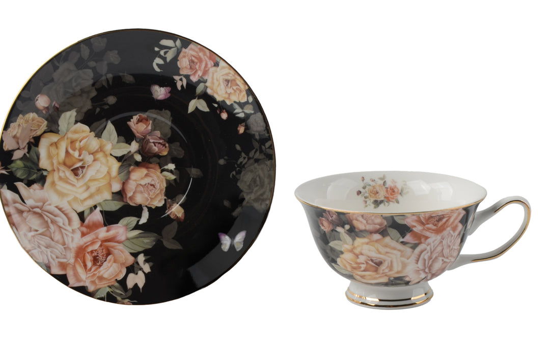 Sophisticated Rose Cup &amp; Saucer