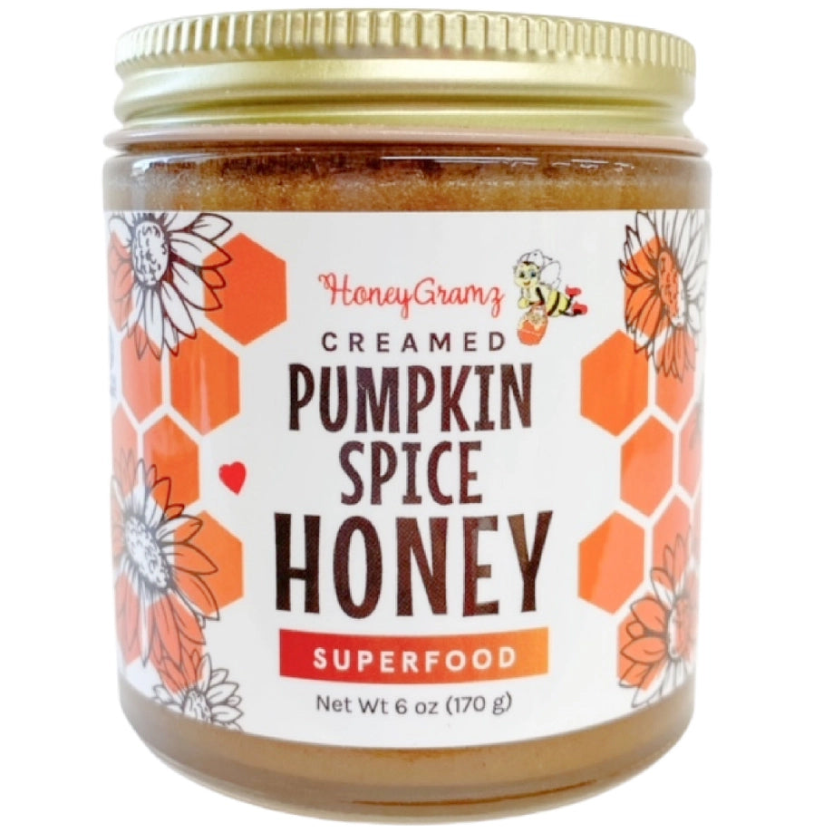 HoneyGramz Pumpkin Spice Creamed Honey