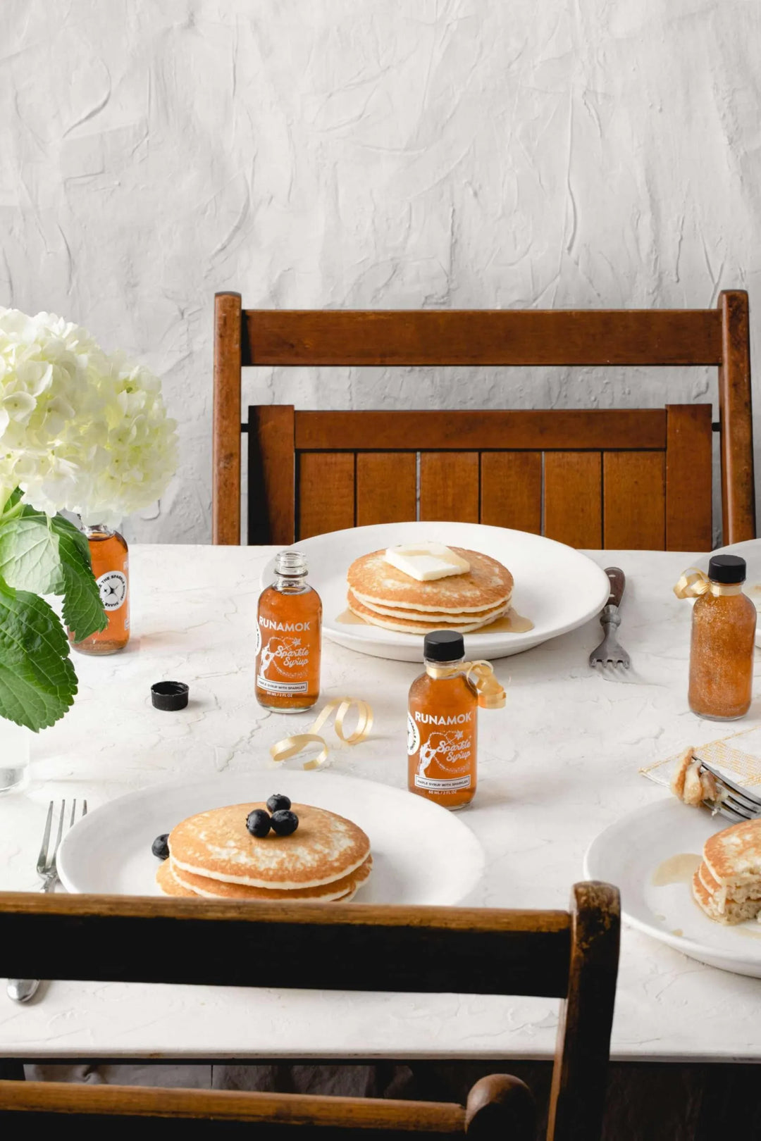 mini runamok sparkle syrup breakfast scene 