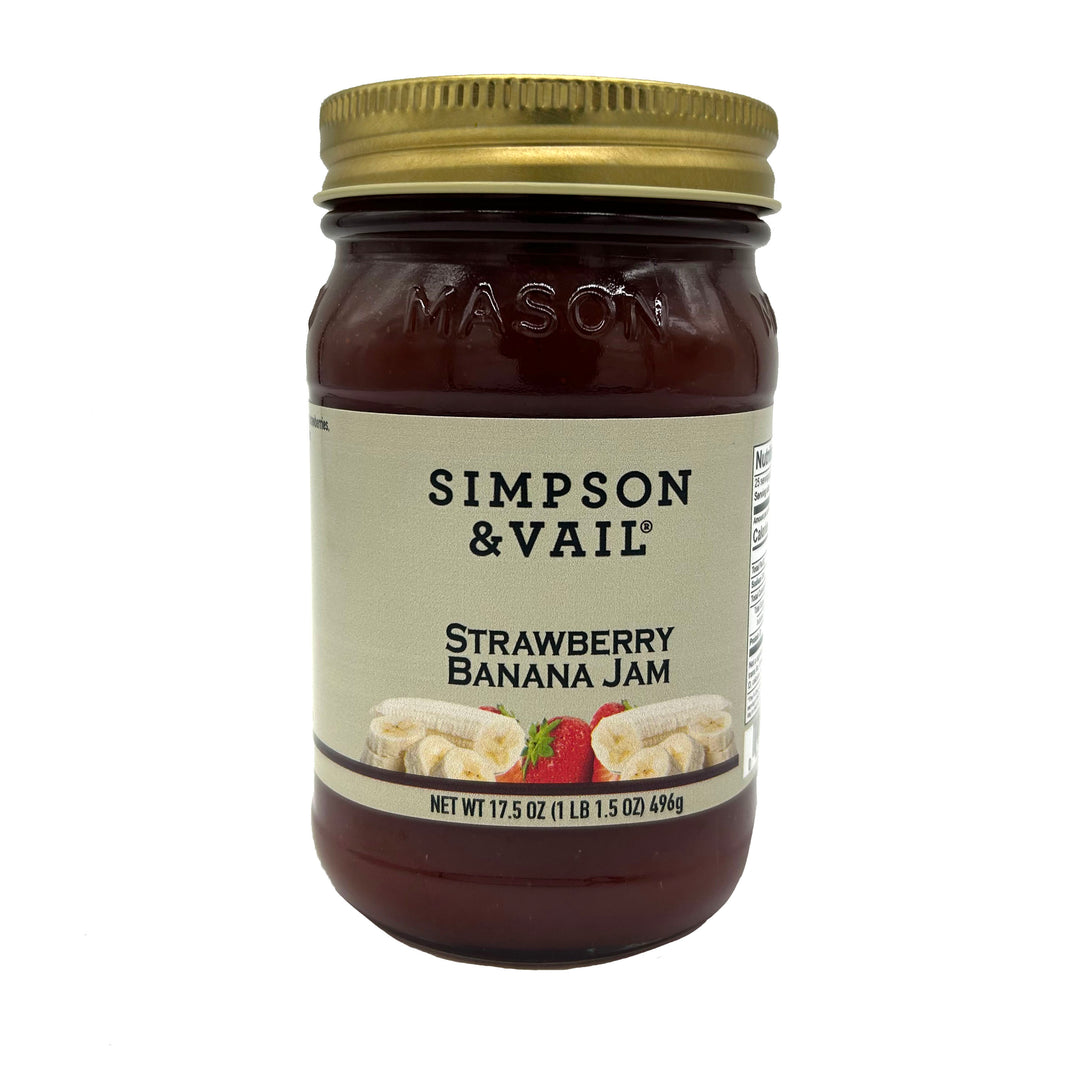 strawberry banana jam jar