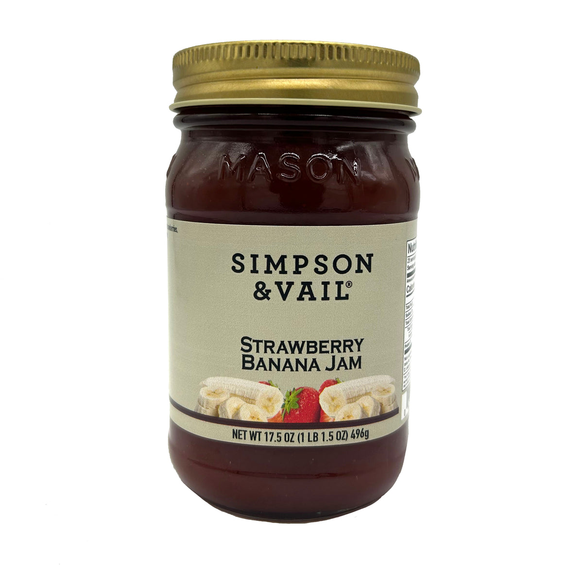 strawberry banana jam jar
