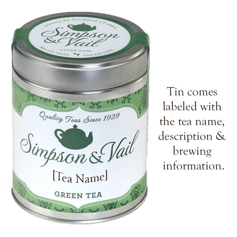 green tea tin example