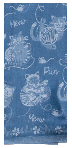 meow cats tea towel