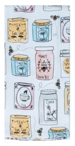 tea jars tea towel