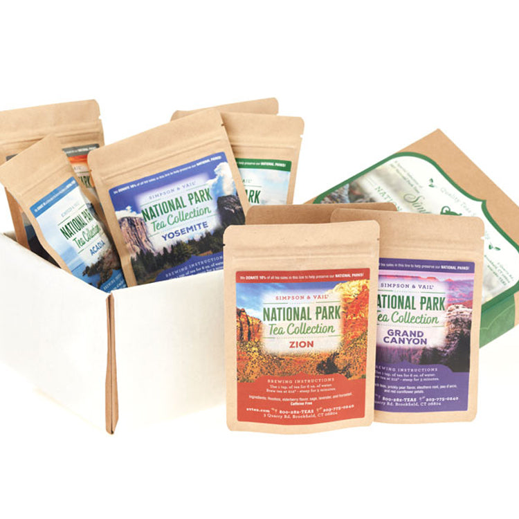 National Park Tea Sampler Giftbox w/ Packets Displayed