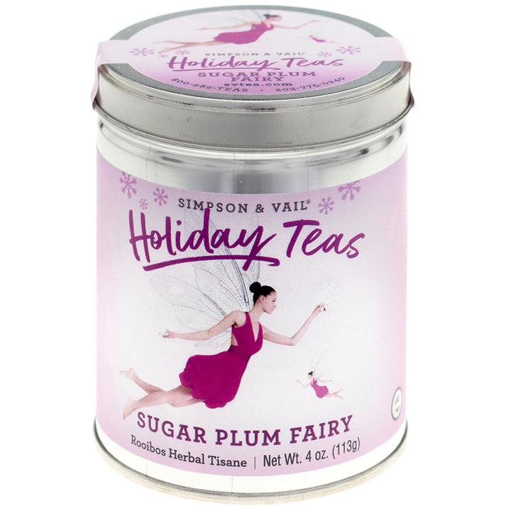 sugar plum fairy holiday tea tin