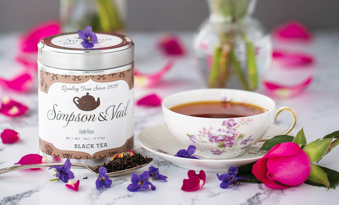 violet rose brewed tea