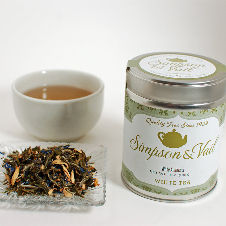 white ambrosia brewed tea