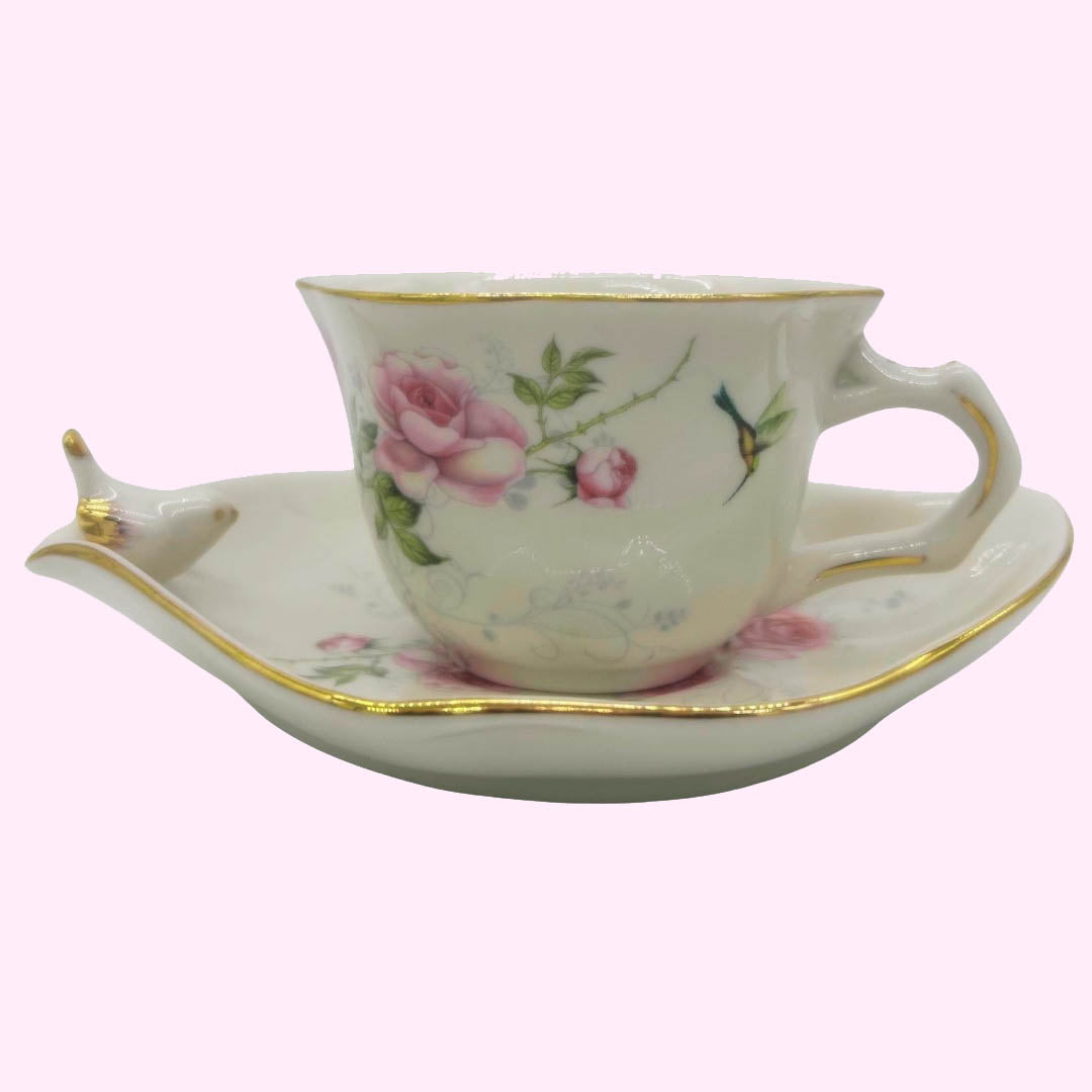Golden Songbird cup and saucer