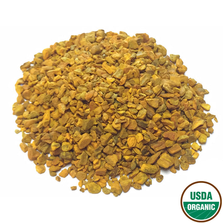 organic turmeric root pile