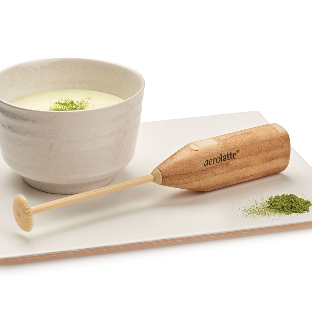Matcha Milk Frother with Brewed Matcha 