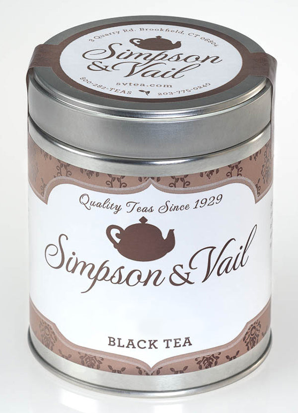 Black tea tin