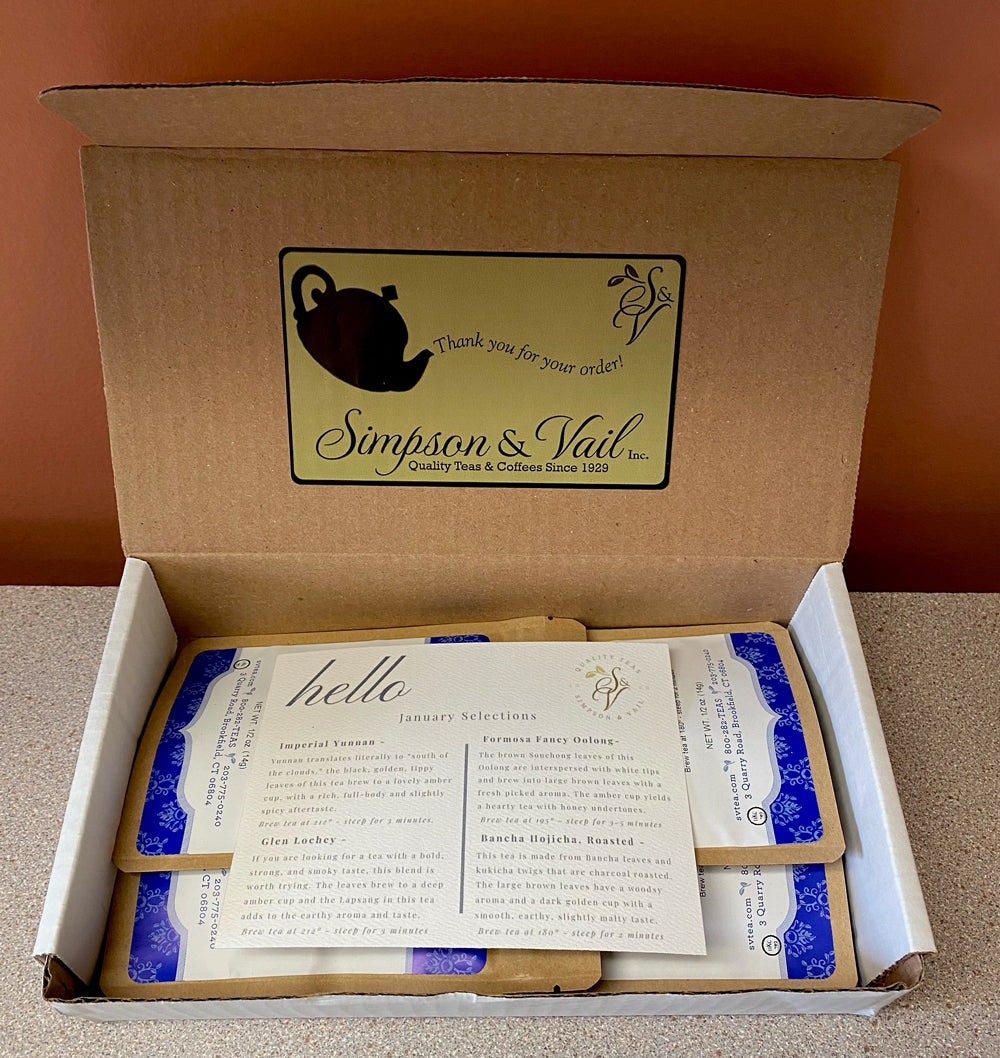 Monthly Subscription Box Inside View of Packets w/ Card
