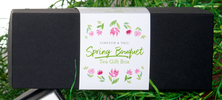 spring bouquet tea gift box cover 