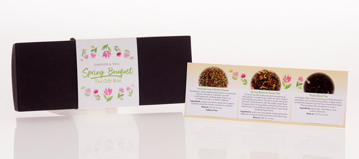 Spring Bouquet Tea Tin Gift Box and card