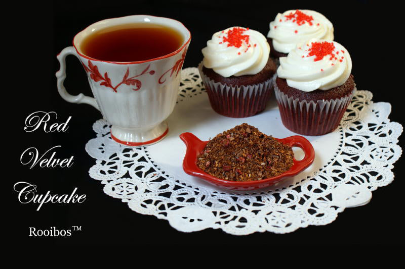 Red Velvet Brewed Tea and Cupcakes 