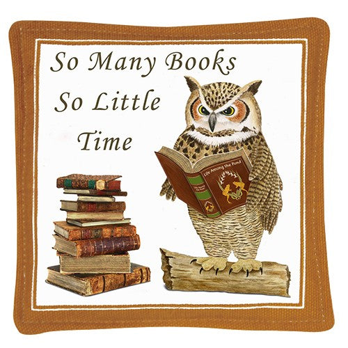 owl and books spiced mug mat