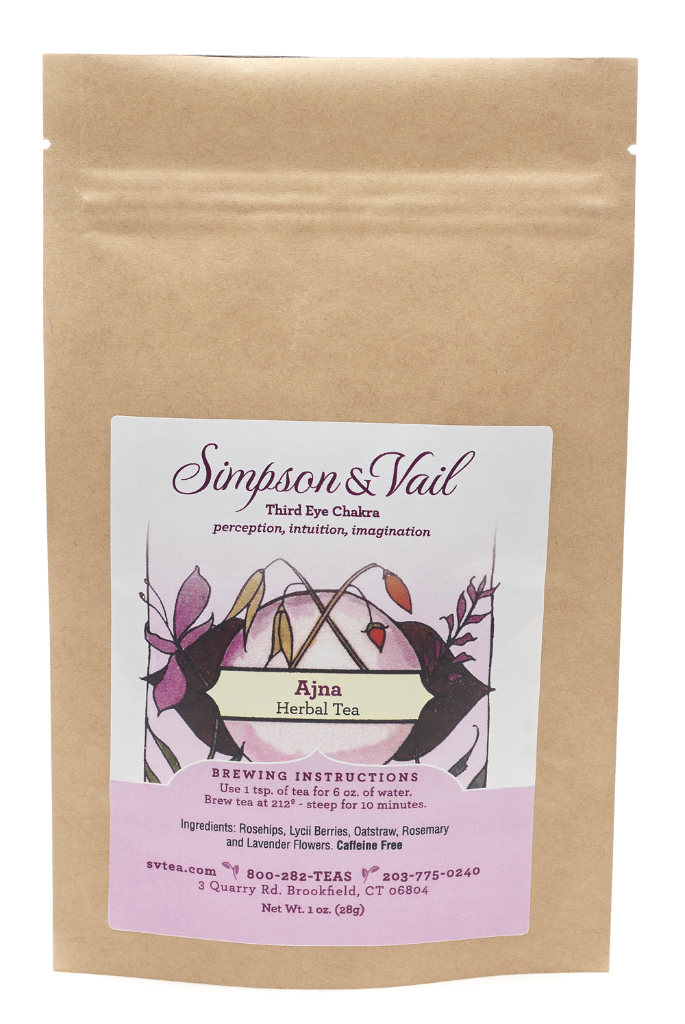 third eye chakra herbal tea packet 
