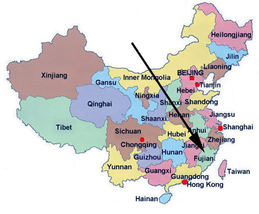 China tea map