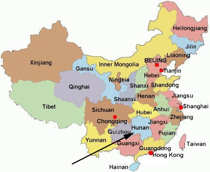 China tea map