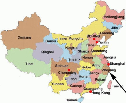 China tea map
