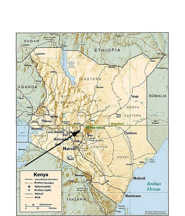Kenya tea map